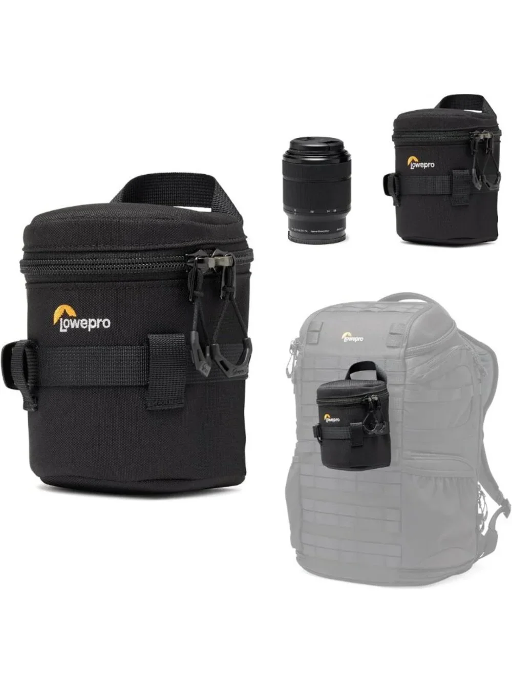 Camera Lens Case Pouch for DSLR & Mirrorless, Fits 24-70mm F/2.8, 5.12x3.54in